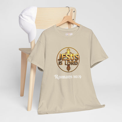 Jesus Is Lord / He Is Risen Christian Tee – Men’s Bold Faith Statement (White Lettering)