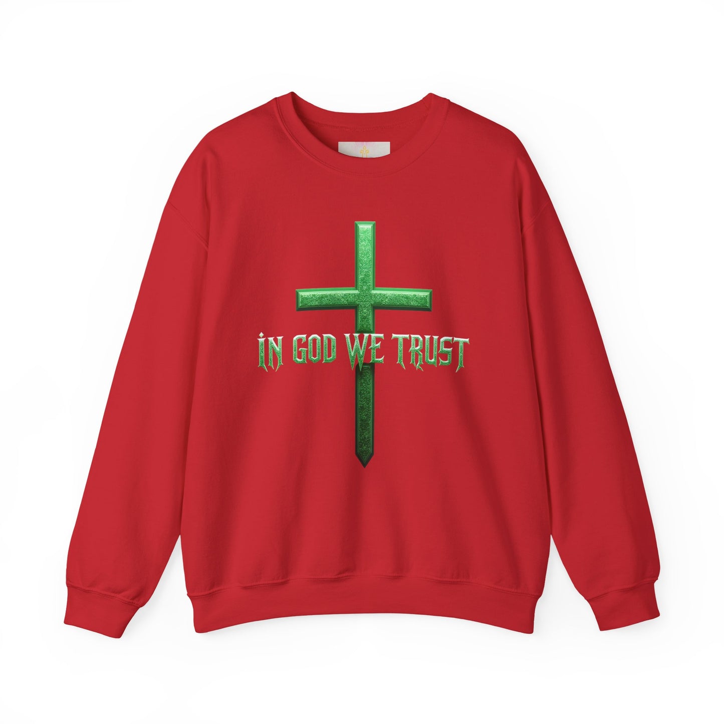 Trust in God – Men’s Bold Christian Sweatshirt with Cross Emblem