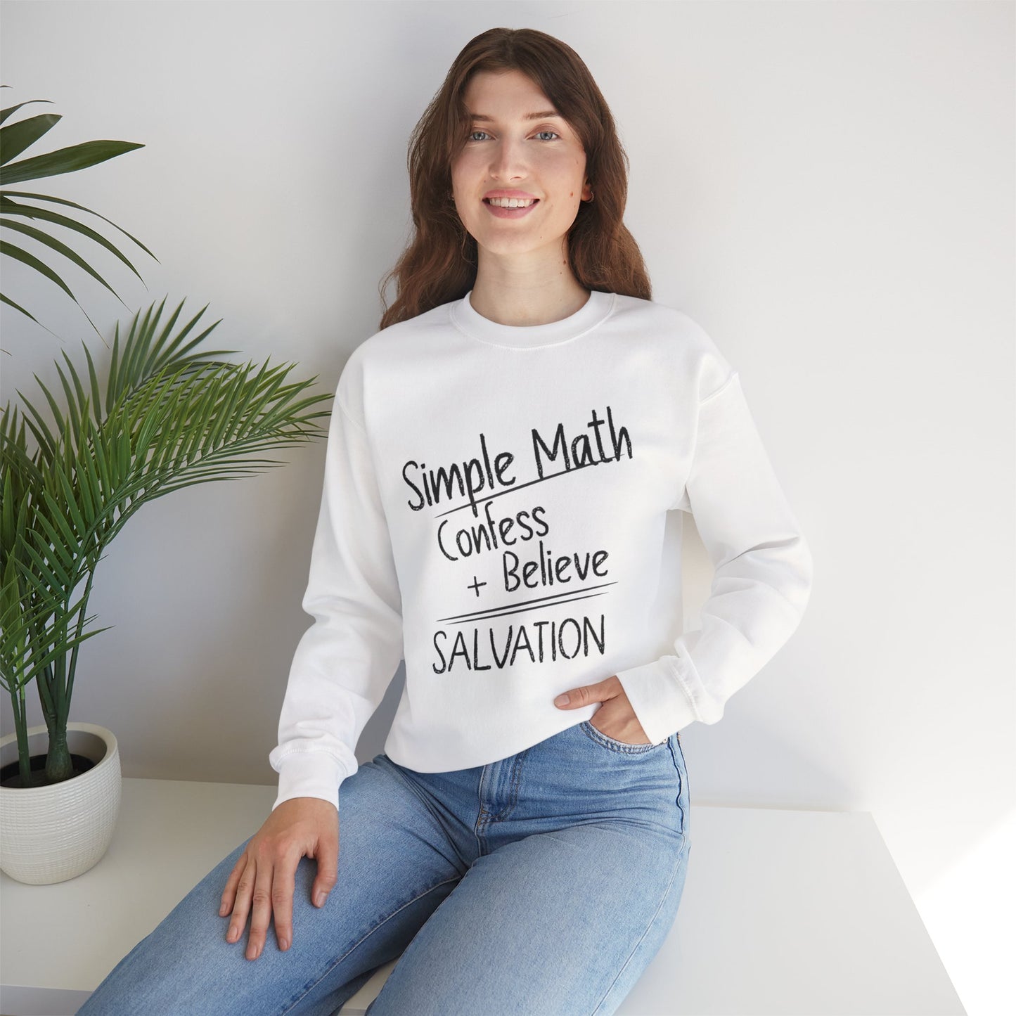 Simple Math Women’s Sweatshirt – Faith Pullover (Black Chalk)