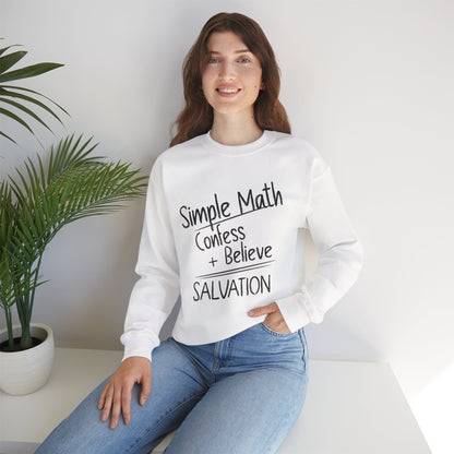Simple Math Women’s Sweatshirt – Faith Pullover (Black Chalk)