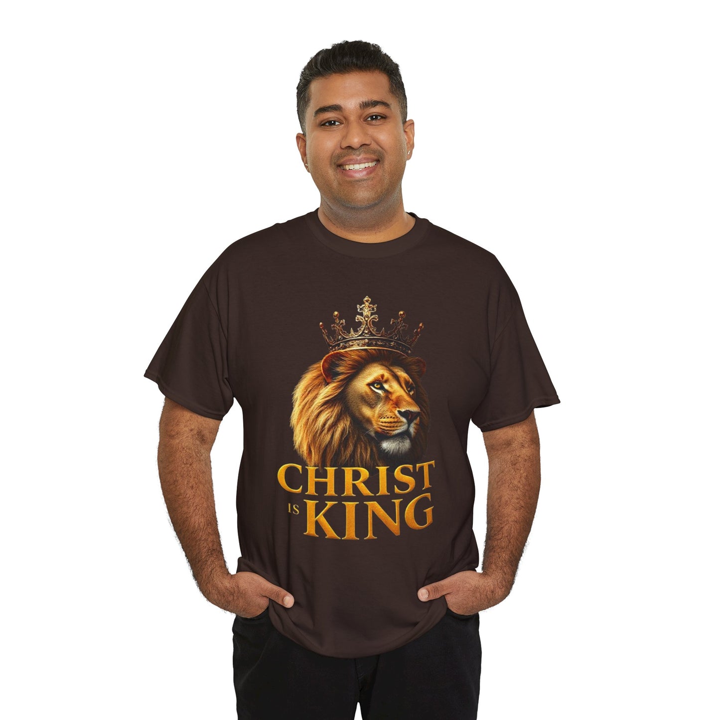 Christ Is King – Lion & Cross Men’s Christian Tee