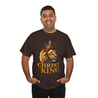 Christ Is King – Lion & Cross Men’s Christian Tee