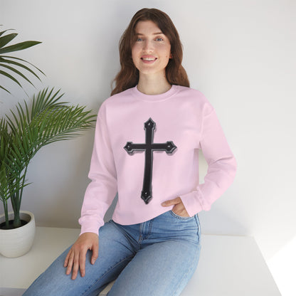 Warrior’s Black Cross Women’s Christian Sweatshirt | Ephesians 6:11