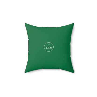Faith Above All in Green – ‘In God We Trust’ Throw Pillow