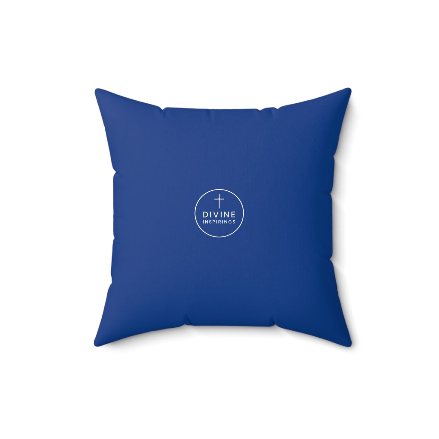 Faith Above All in Blue – ‘In God We Trust’ Throw Pillow