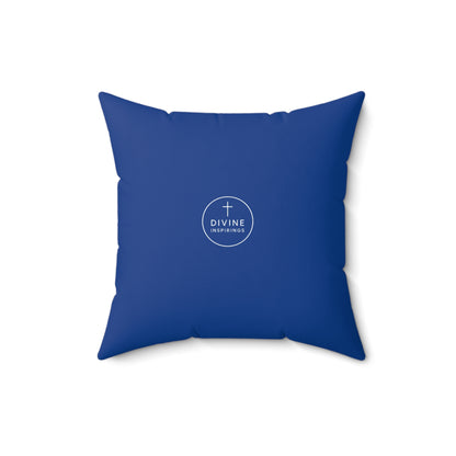 Faith Above All in Blue – ‘In God We Trust’ Throw Pillow
