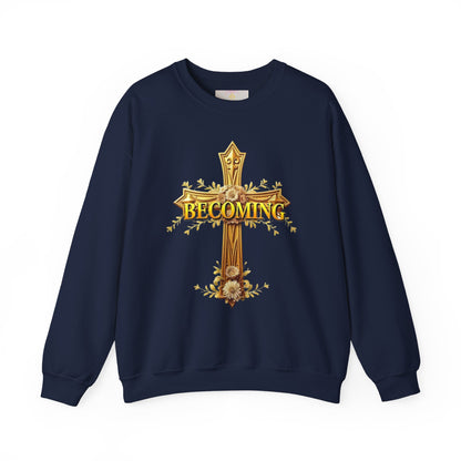 Becoming - Women’s Christian Sweatshirt (Light Lettering)