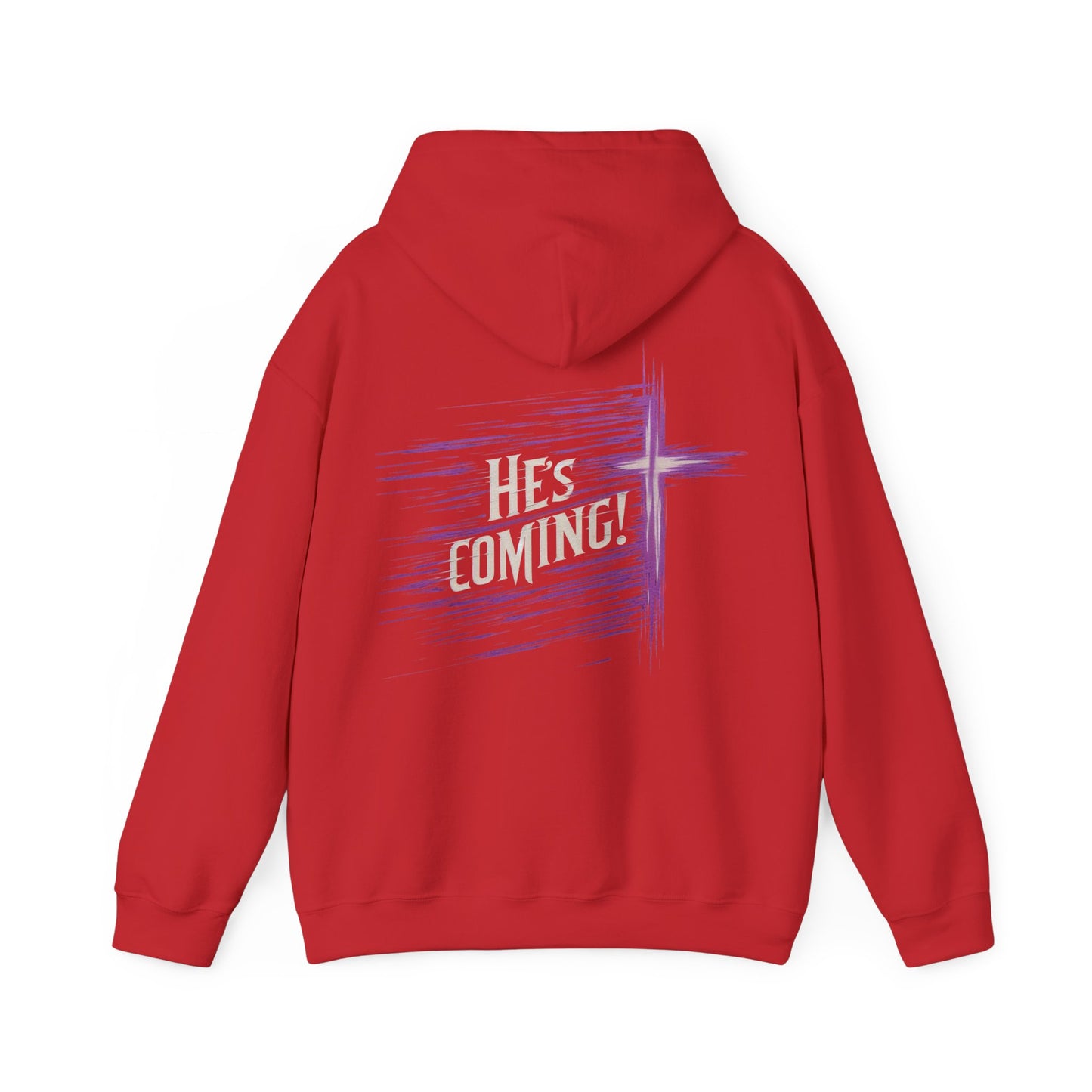 Back to Glory – Women’s Christian Hoodie with “He’s Coming” and Cross