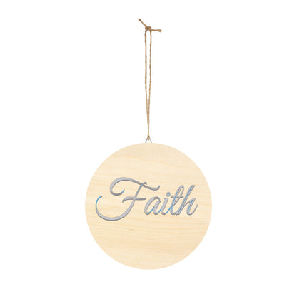 Faith, Hope and Love 'Faith' Wall Hanging  — Inspirational Christian Wooden Décor