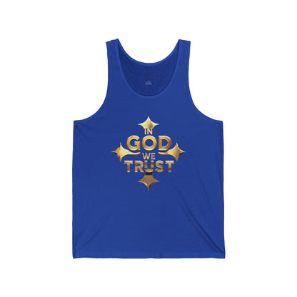 In God We Trust (Gold) – Men’s Christian Tank Top
