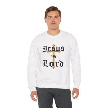 Men’s “Jesus is Lord” Christian Sweatshirt – Bold Faith Statement Pullover