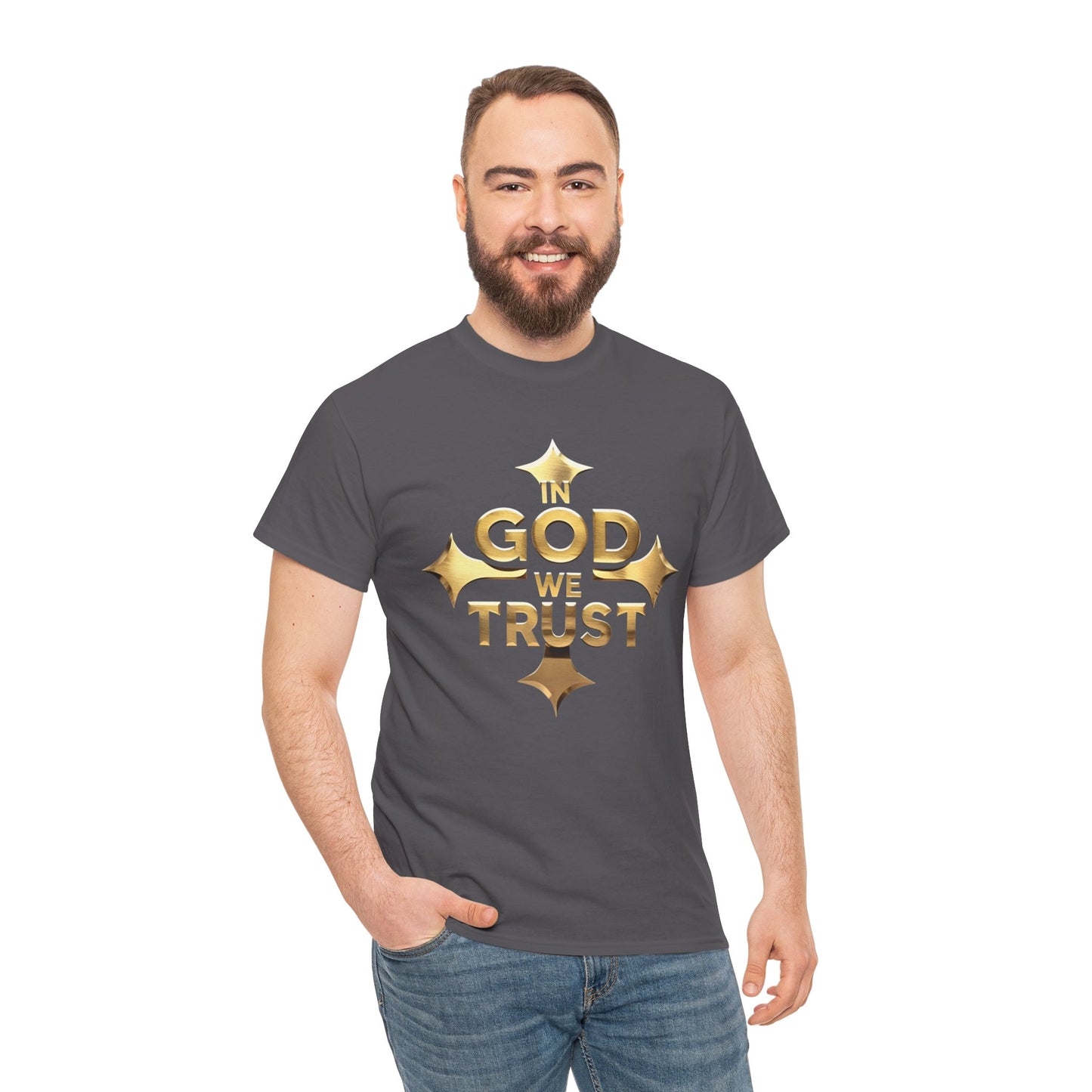 In God We Trust (Gold)- Men's Christian T-Shirt