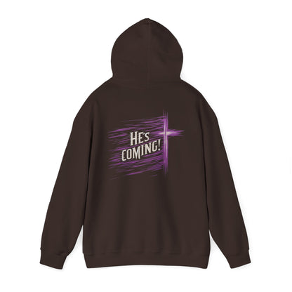 He's Coming – Women’s Christian Hoodie with Cross