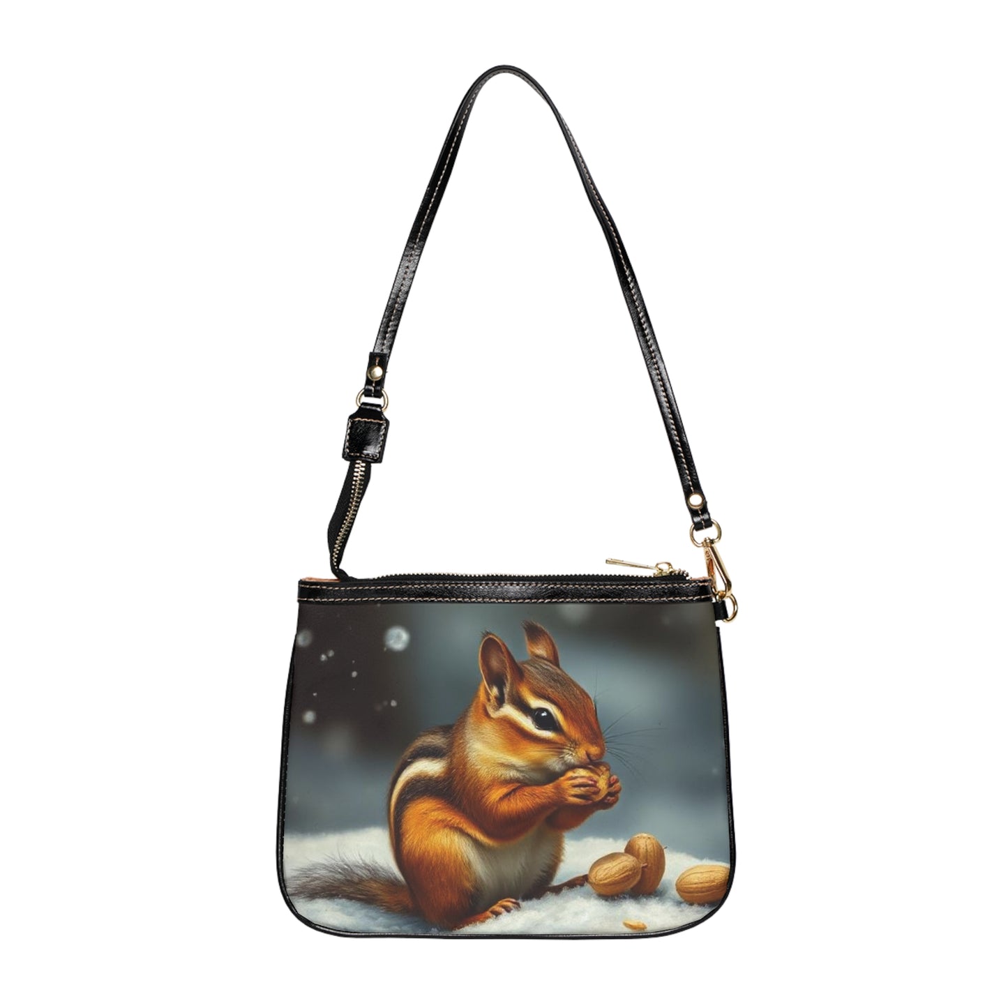 Winter Blessings Shoulder Bag – Chipmunk in Snow Design