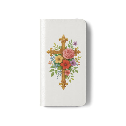 Floral Cross Wallet Case for Samsung– Faith in Bloom