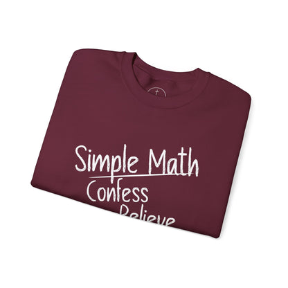 Simple Math - Men’s Christian Sweatshirt (White Chalk)