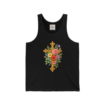 Floral Cross Women’s Tank Top