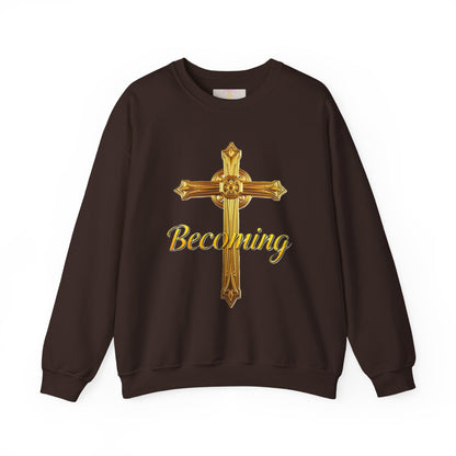 Becoming Men’s Faith Sweatshirt – Light Lettering (Philippians 1:6)