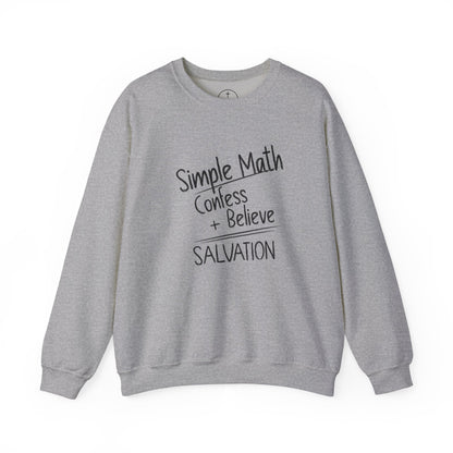 Simple Math Women’s Sweatshirt – Faith Pullover (Black Chalk)