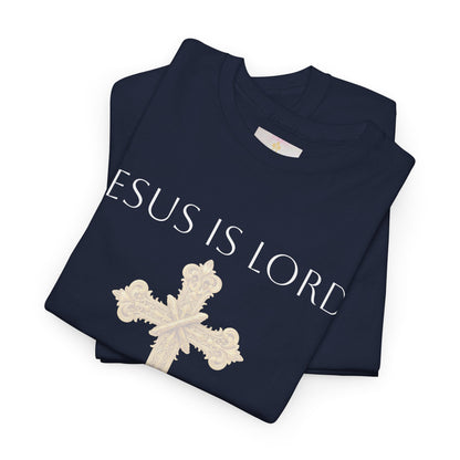 Jesus is Lord - Christian Women's Tee (White Lettering)