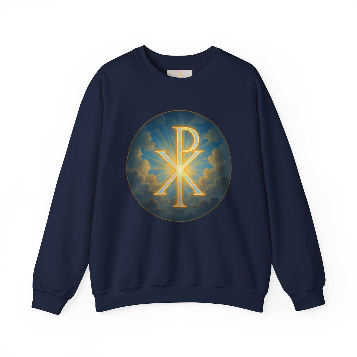 Women’s Christian Sweatshirt with Chi Rho – Classic Faith Symbol Pullover