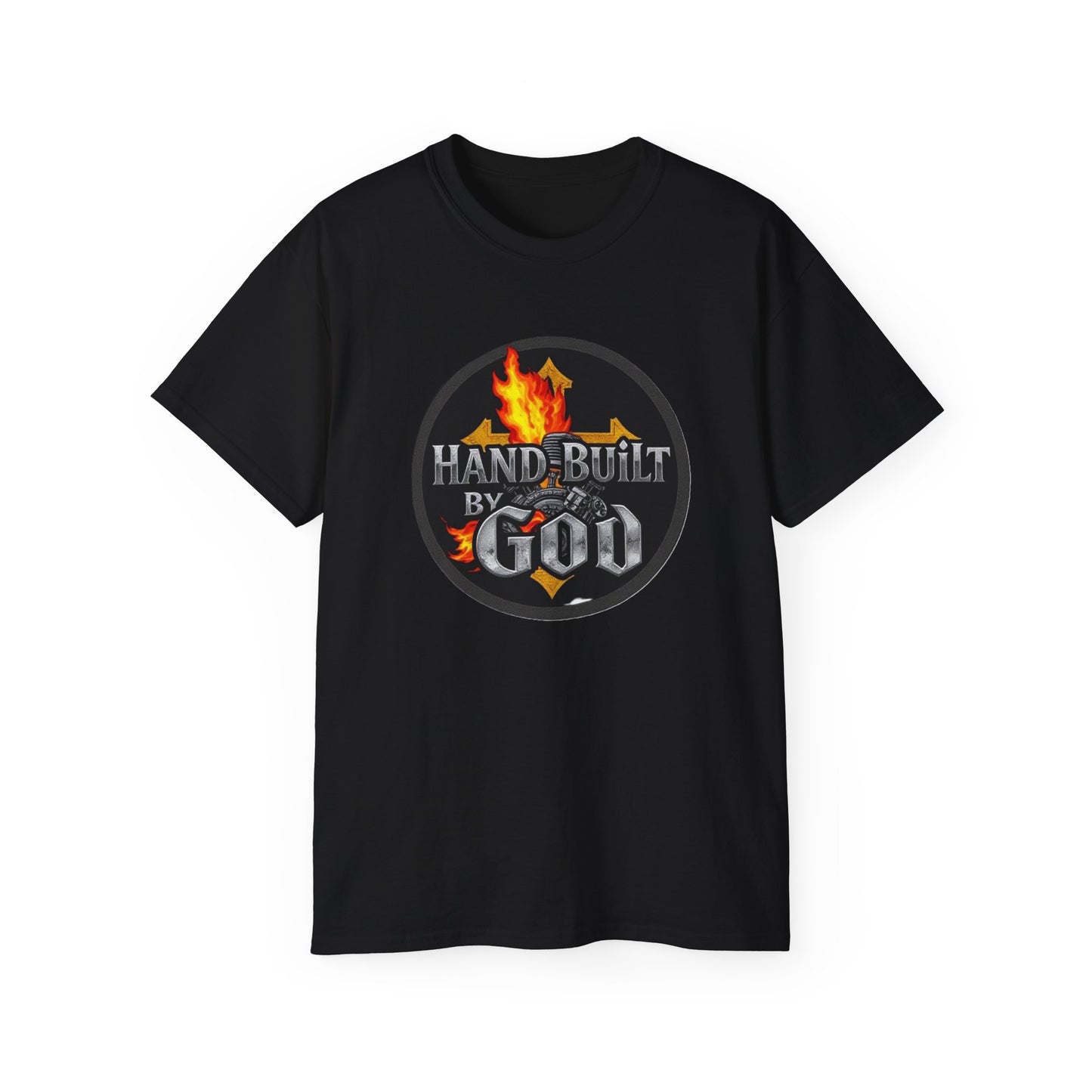 Men’s “Hand Built By God” Christian T-Shirt
