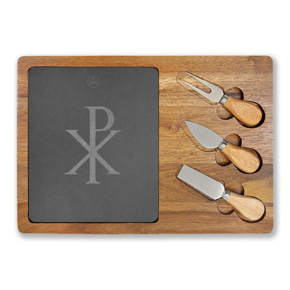 Chi Rho Charcuterie Board – Faith-Inspired Design