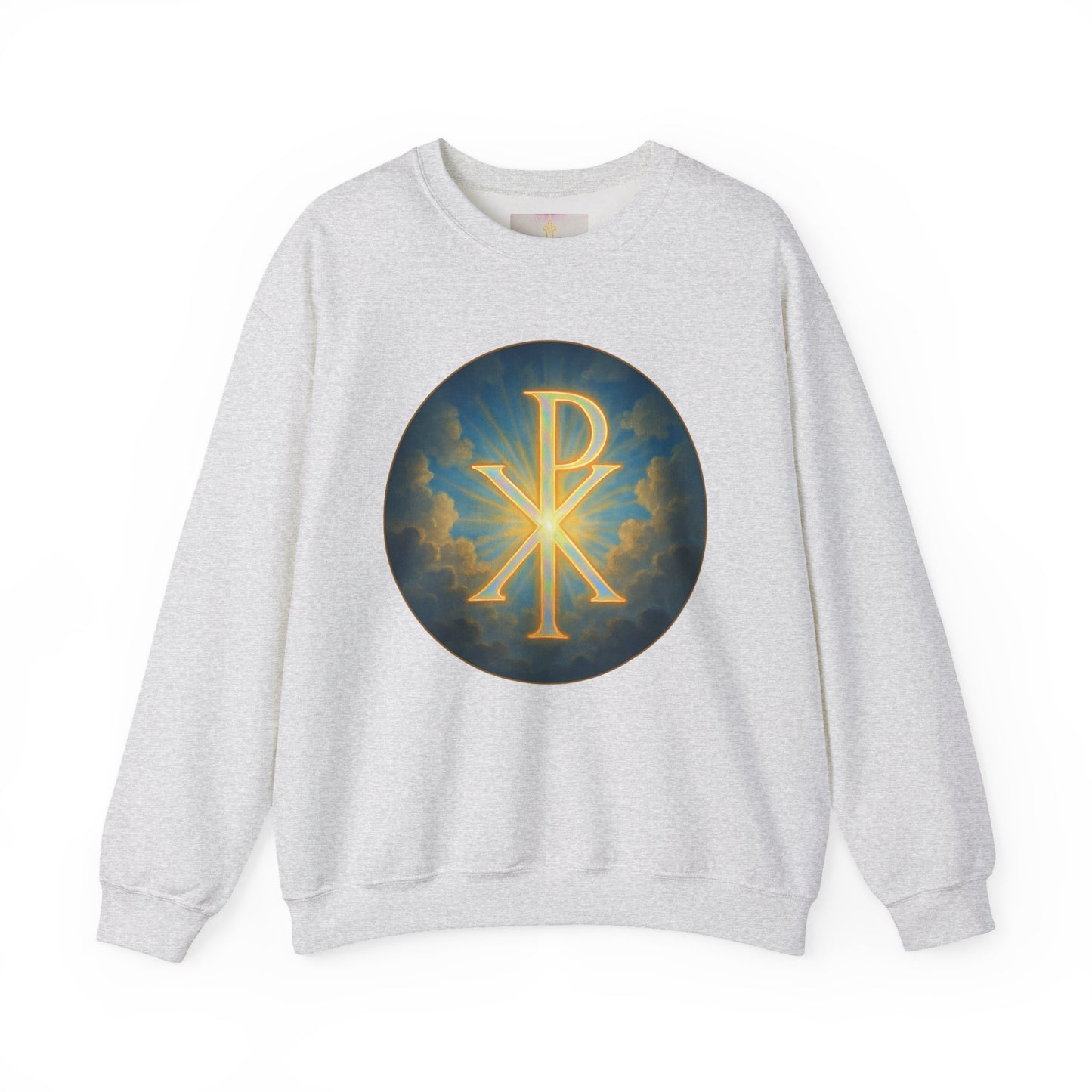 Men’s Christian Sweatshirt with Chi Rho – Classic Symbol of Faith Pullover