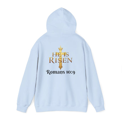 He Is Risen - Women's Christian Hoodie (Dark Lettering)