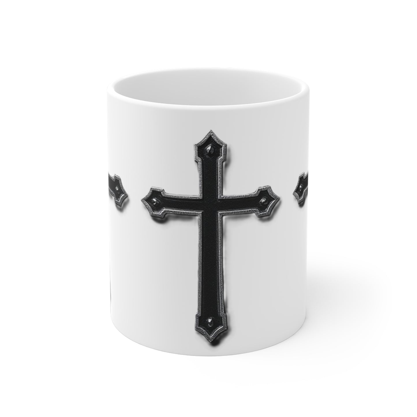Warrior’s Black Cross Christian Mug | Ephesians 6:11 (11oz\15oz)