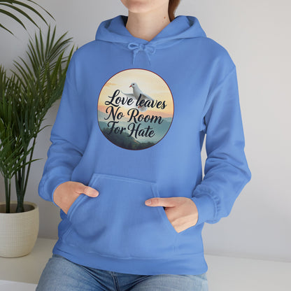 Women’s “Love Leaves No Room For Hate” Christian Hoodie – Faith & Compassion Pullover