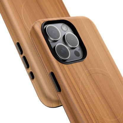 Natural Wood Grain Design - iPhone Magnetic Tough Case