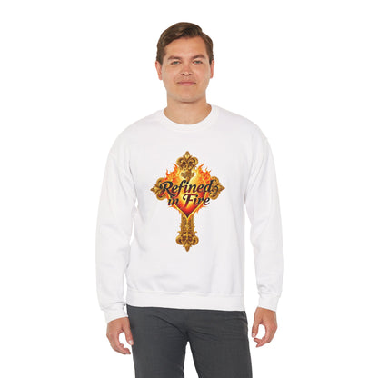 Refined in Fire - Men's Ornate Christian Sweatshirt