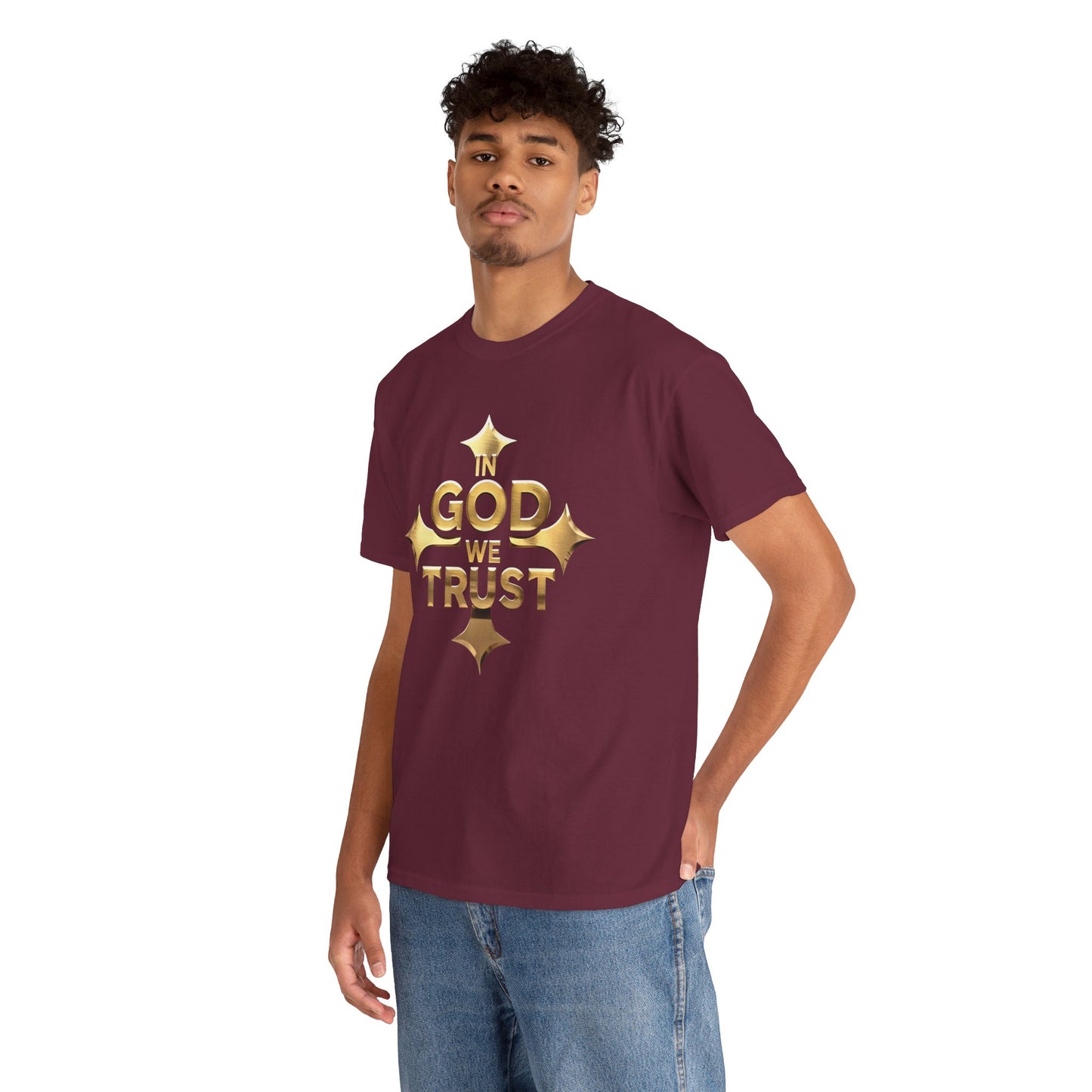 In God We Trust (Gold)- Men's Christian T-Shirt