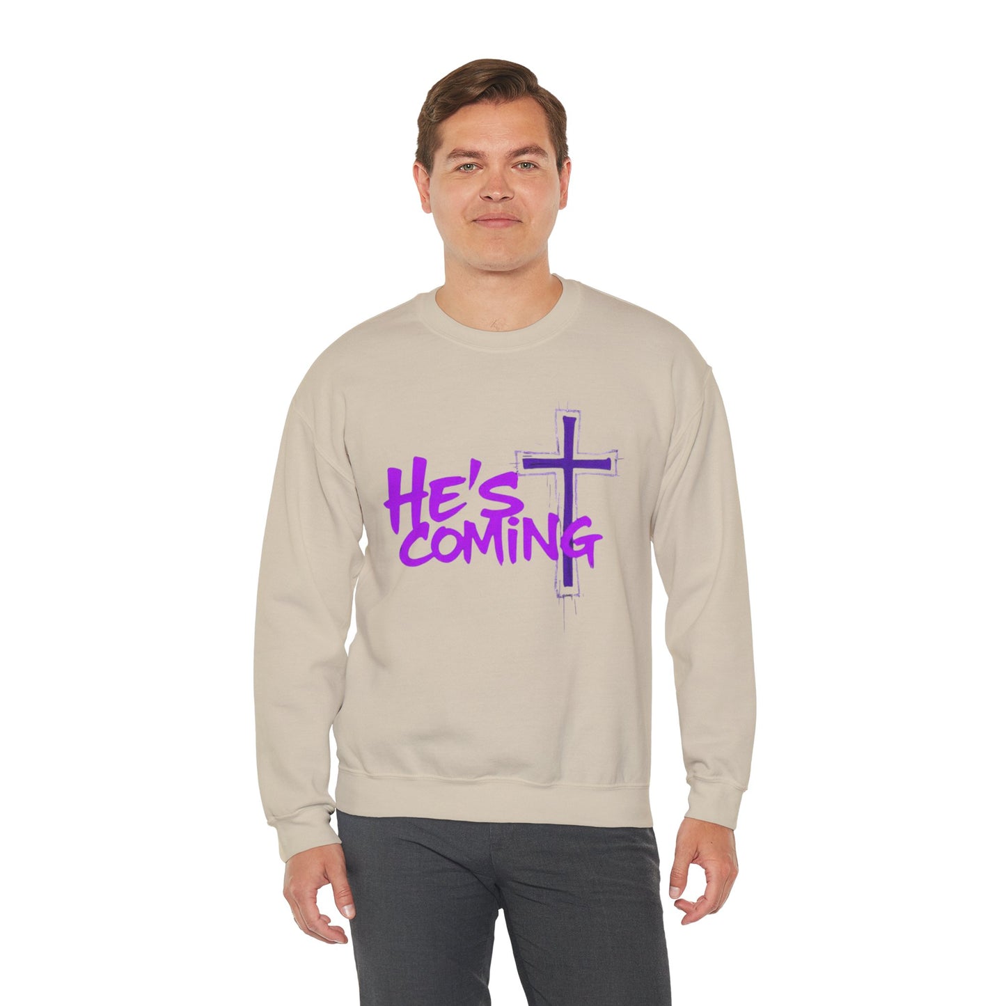 He’s Coming - Men’s Bold Christian Sweatshirt