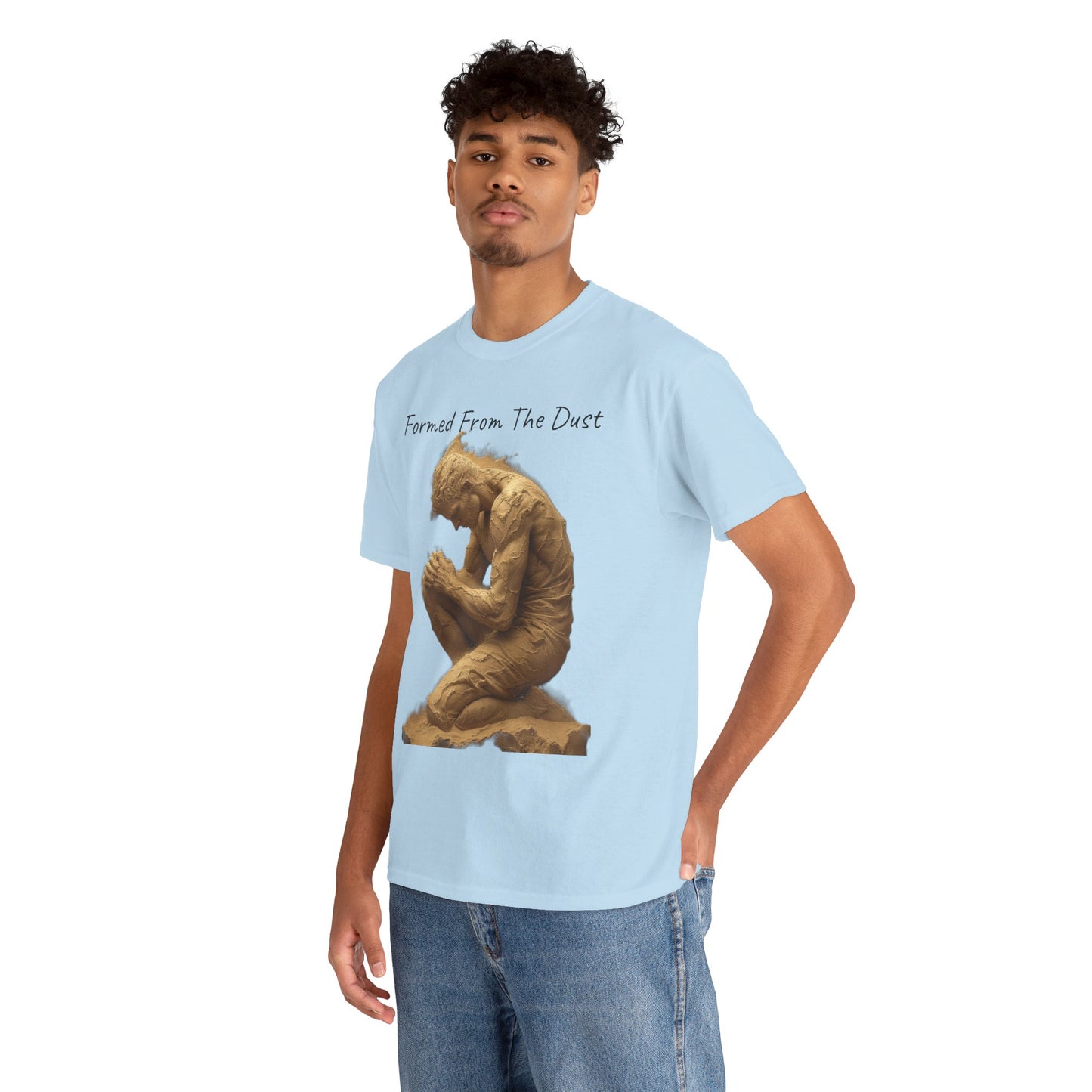 Formed from the Dust | Men’s Christian T-Shirt with Genesis 2:7 (Dark Lettering)