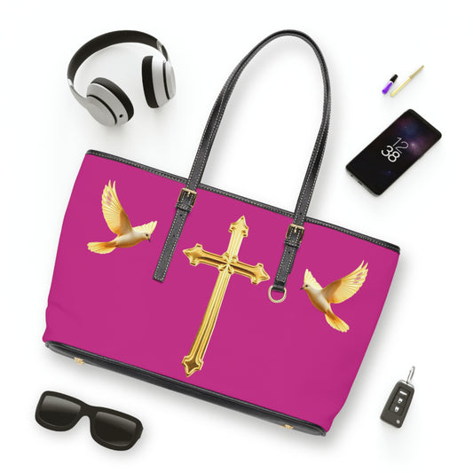 Faith, Peace, and Renewal Shoulder Bag in Fuchsia