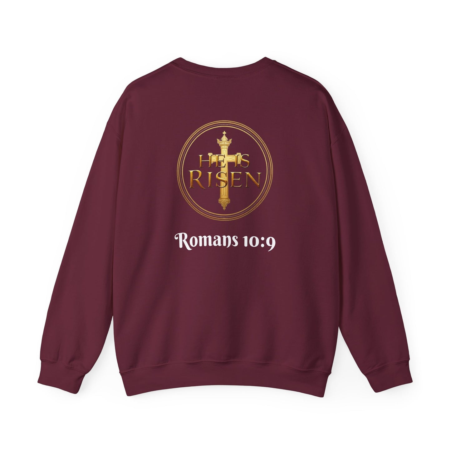 Bold Faith Women’s Sweatshirt – Proclaim Jesus Is Lord & He Is Risen (White Lettering)