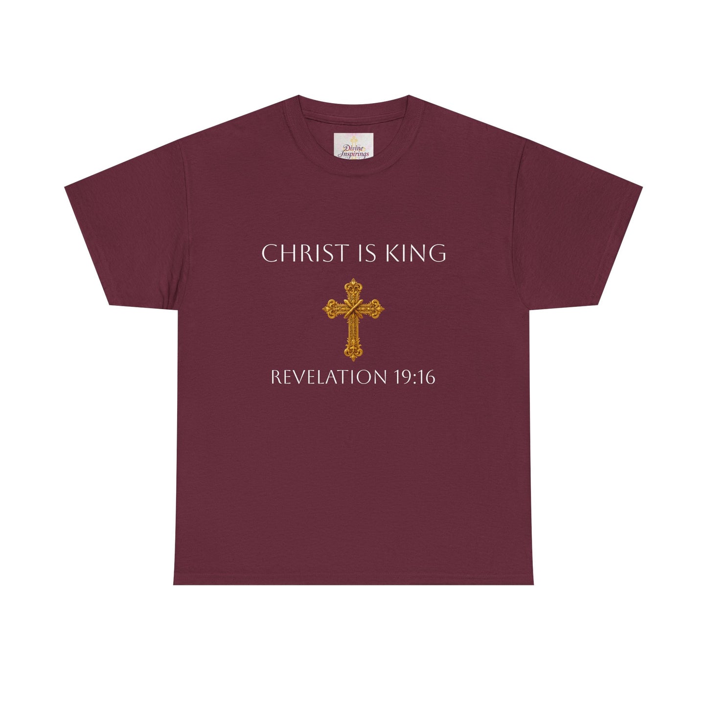 Christ is King Women’s Christian Tee (White Lettering)
