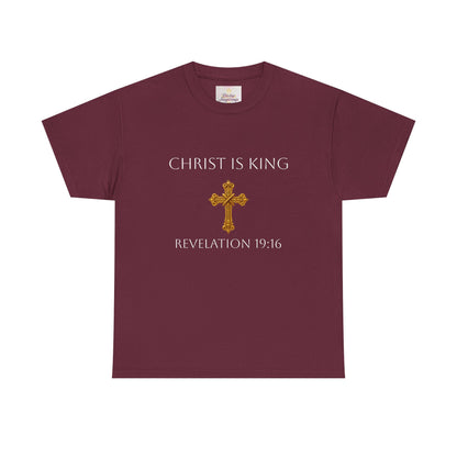 Christ is King Women’s Christian Tee (White Lettering)