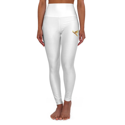 Golden Dove Women’s High-Waisted Yoga Leggings – Spirit of Peace and Power