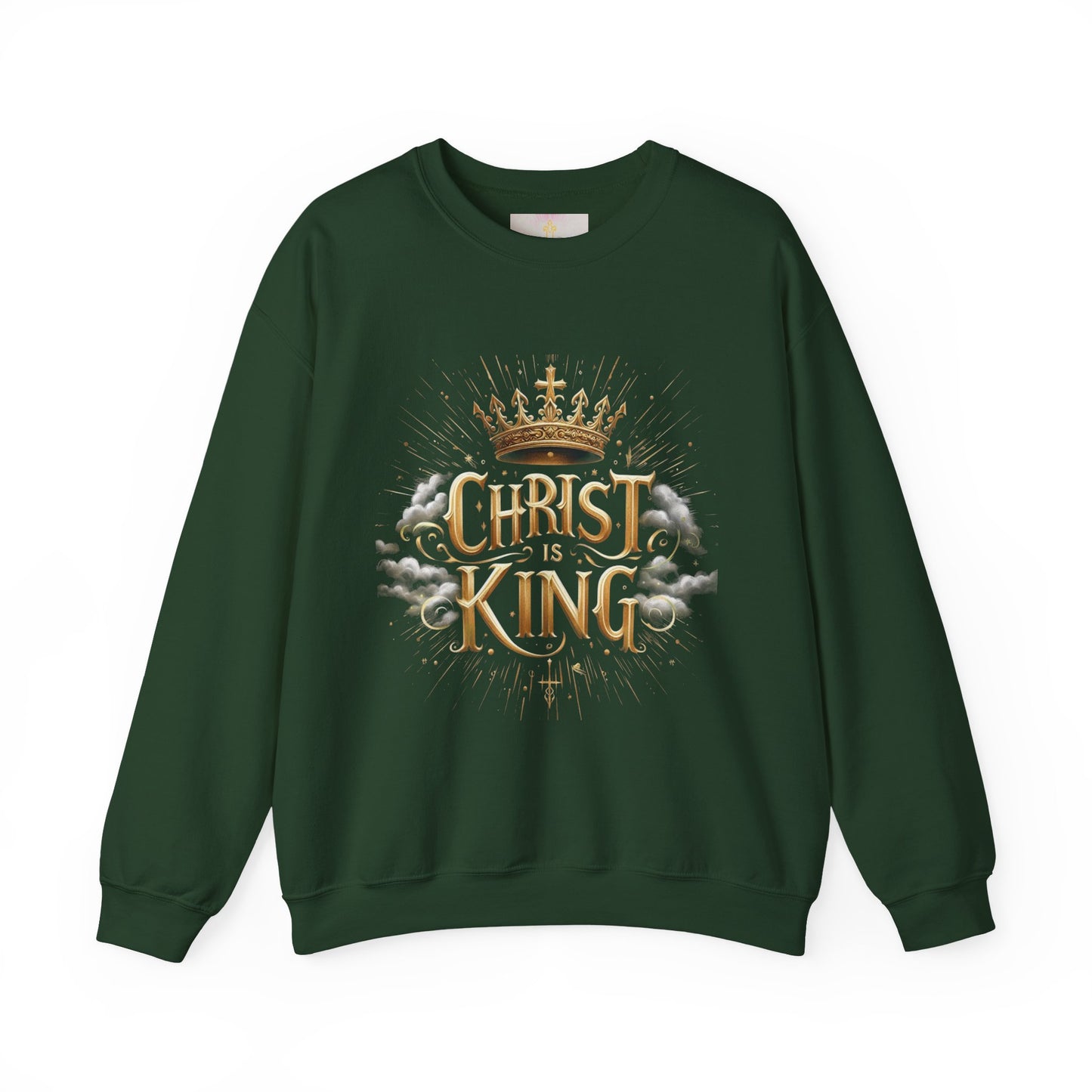 Men’s “Christ is King” Christian Sweatshirt – Warm Faith Statement Pullover