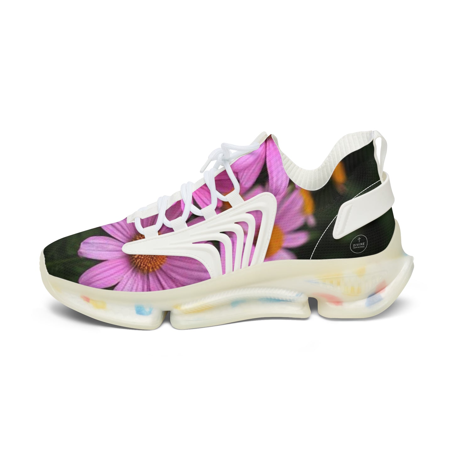 Bloom in Grace – Women’s Floral Print Mesh Sneakers