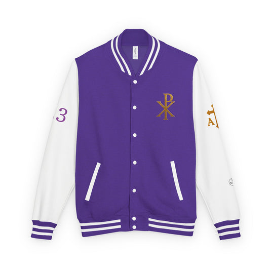 Victory in Christ Men’s Letterman Jacket – Sealed in Faith