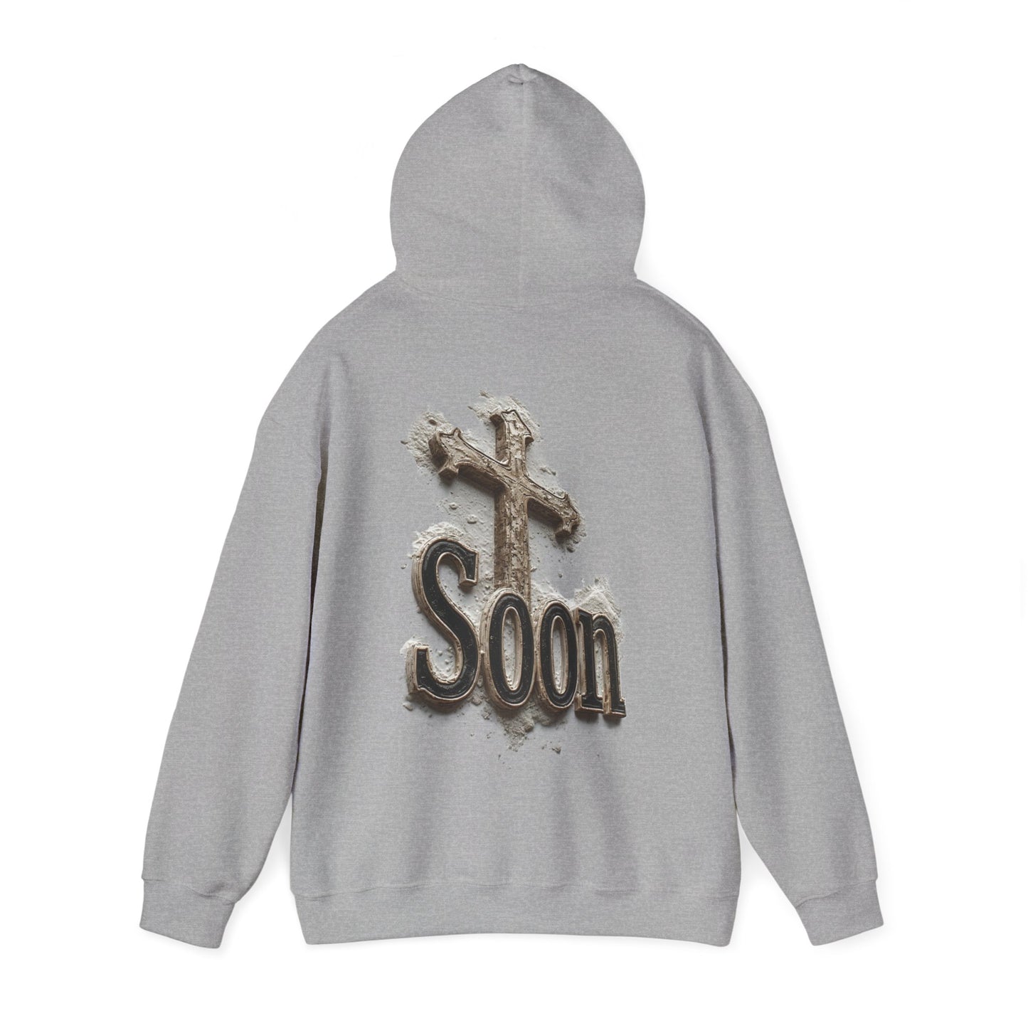 Christian Women’s Hoodie – Soon Cross Hoodie with Revelation 22:12 (Dark Lettering)