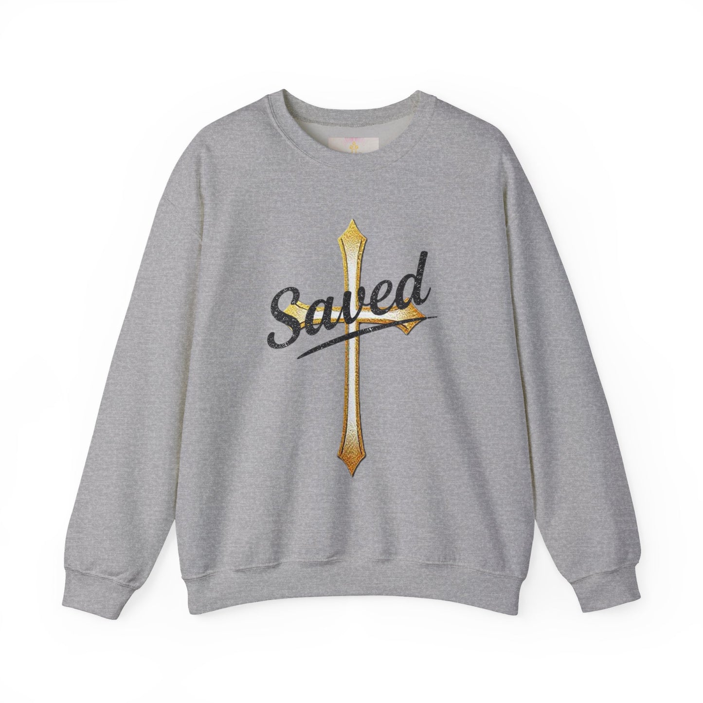 Saved Women’s Sweatshirt – Christian Faith Apparel with Cross & John 3:16