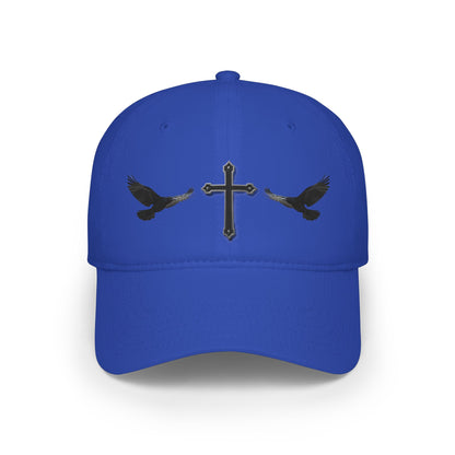 Black Crows & Cross Christian Cap
