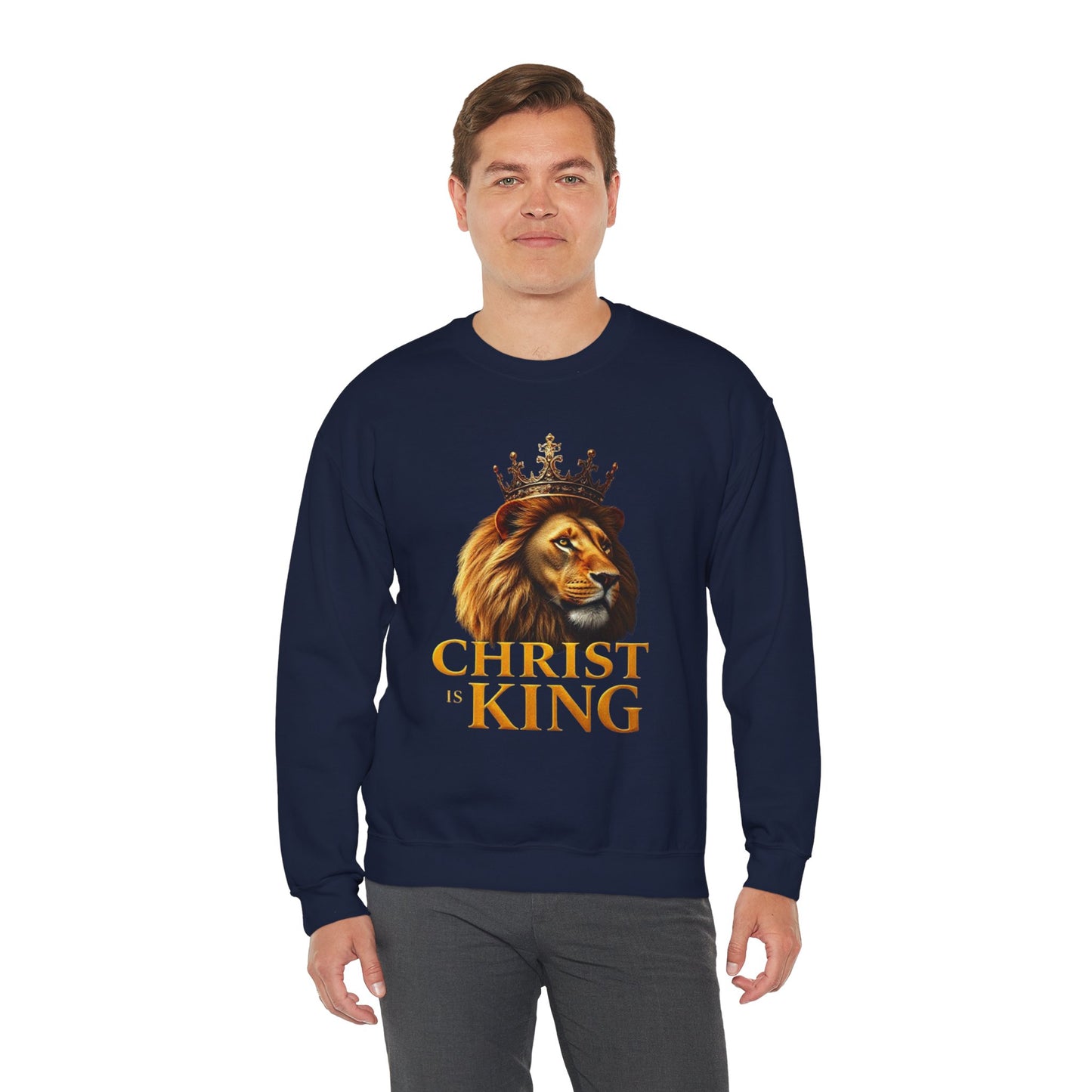 Christ is King (Lion Ed) – Men’s Christian Sweatshirt