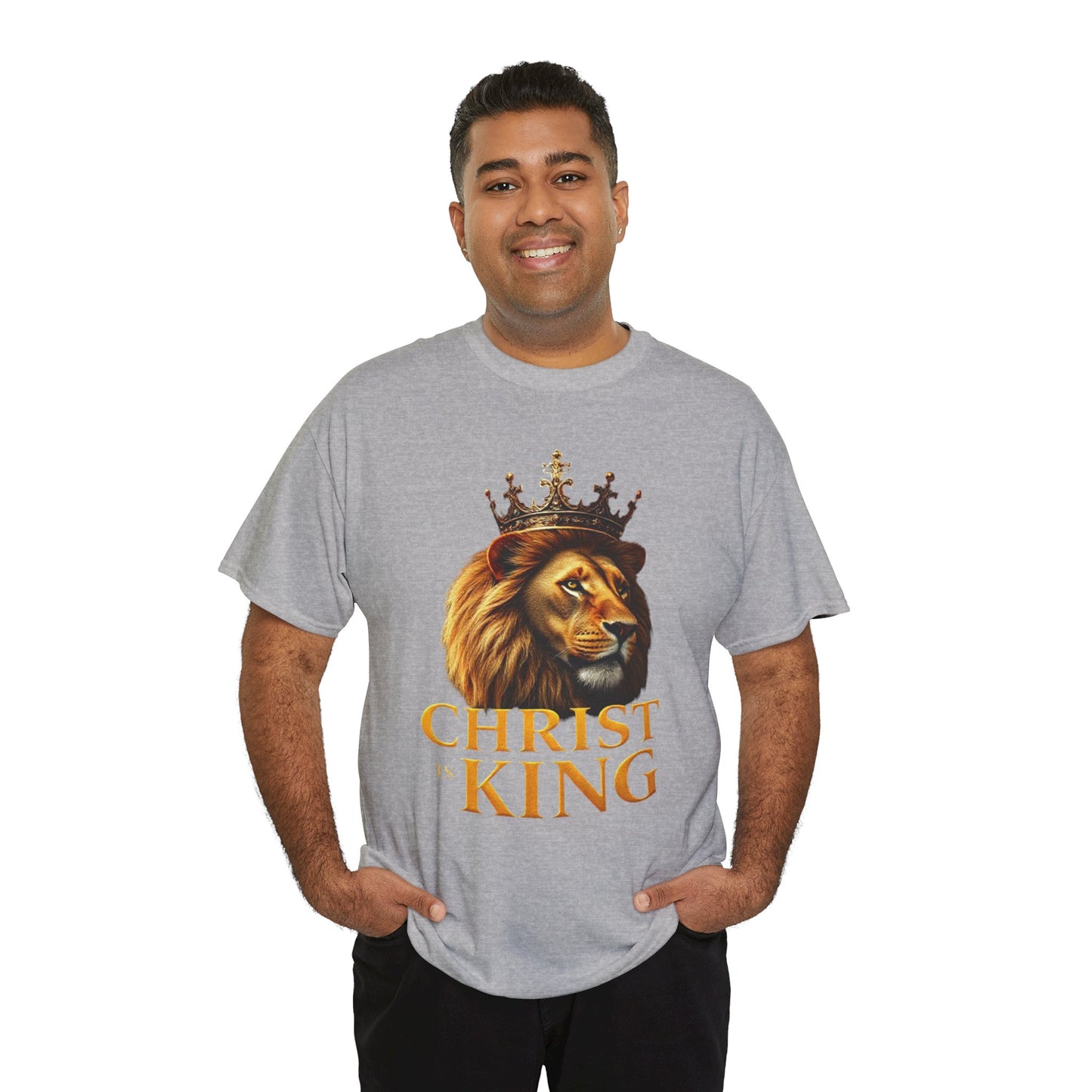 Christ Is King – Lion & Cross Men’s Christian Tee