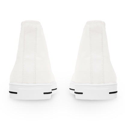 Faith in Bloom – Women’s White High-Top Sneakers with Floral Cross